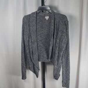 Converse One Star Charcoal Open-Front Cardigan - SZ M